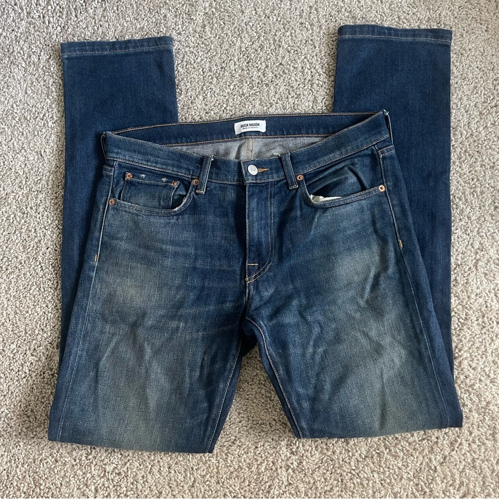 Buck Mason Slim Fit Medium Wash Denim Jeans